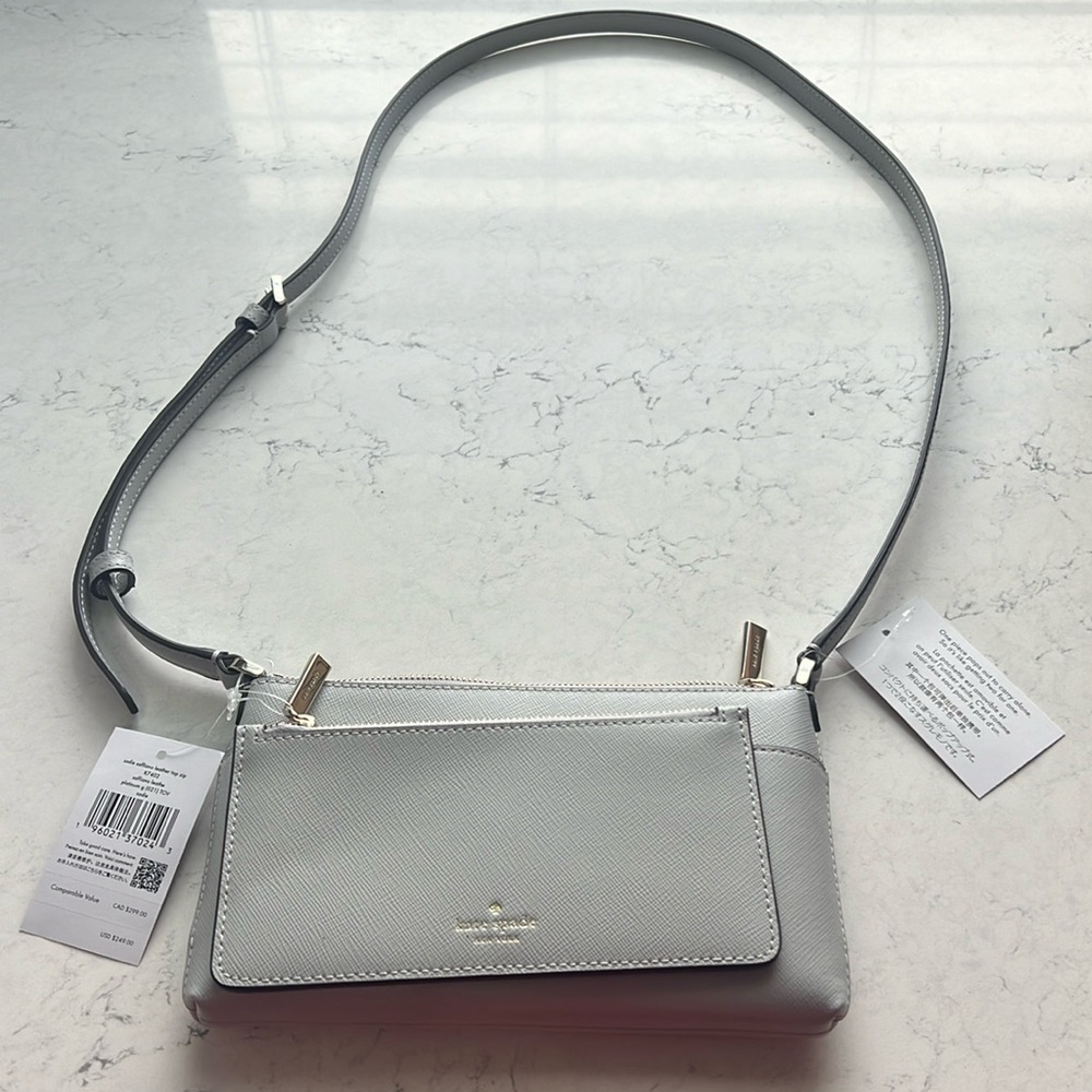 Kate Spade Pewter Purse & Matching Wallet - New with Tags